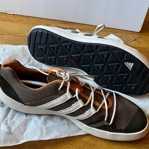 Adidas Men's Black and Orange Sneakers